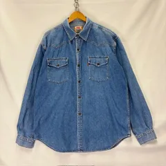 90年代 オレンジタブ Levi's デニム ウェスタンシャツ サイズXL 08010402 01 FADE