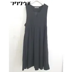 ◇ KBF URBAN RESEARCH Vネック サイドジップ ノースリーブ 膝下丈 ワンピース サイズOne ブラック レディース  【中古】 【1112280006913】