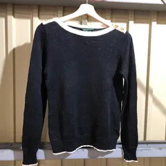 1359 LAULEN RALPH LAUREN セーター ブラック S ローレンラルフローレン ニット 無地 コットン 古着卸 アメリカ仕入
