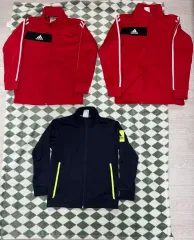 3個 10,000 adidas トレーナー ジャケット レッド/ネイビー ジャージ