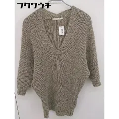 ◇ URBAN RESEARCH Sonny Label Vネック 長袖 ニット セーター サイズF ベージュ シルバー レディース  【中古】 【1201060003300】