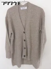 ■ ◎ BEAMS LIGHTS ビームス ライツ ウエストベルト付き 長袖 ニット カーディガン サイズ38 ベージュ系 レディース  【中古】 【1201060001351】