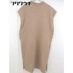 ◇ URBAN RESEARCH DOORS Ｉライン ノースリーブ 膝下丈 ワンピース サイズ ONE ベージュ レディース  【中古】 【1201070000054】