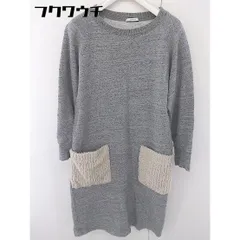 ◇ BAYFLOW ベイフロー 切替 長袖 膝丈 スウェット ワンピース サイズ 3 グレー ベージュ レディース  【中古】 【1201120000027】