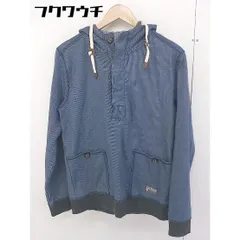 ◇ ◎ Jack&Jones ヘンリーネック 長袖 プルオーバー パーカー サイズM ブルー系 ホワイト メンズ  【中古】 【1201120006555】