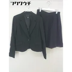 ◇ ONEIROS 1B 膝丈 シングル スカート ジャケット セットアップ 上下 サイズ13AR ブラック レディース  【中古】 【1201140004050】