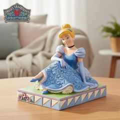 シンデレラ お座りポーズ 8.5cm | ディズニー トラディションズ ジムショア グッズ フィギュア 人形 置物 彫刻 Jim Shore 正規輸入品