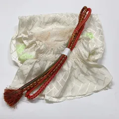 ［6499］帯締め 帯揚げ セット 蝶丸文様 絞り 正絹 着物 帯絞め