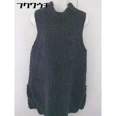 ◇ KBF+ アーバンリサーチ ハイネック ノースリーブ ミニ ニットワンピース サイズONE ダークグレー レディース  【中古】 【1201180002474】のサムネイル