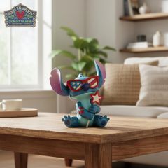 Stitch Patriotic Mini 8.8cm Lilo & Stitch | Disney Traditions Jim Shore Goods Figure Doll Ornament Sculpture Jim Shore Official Import