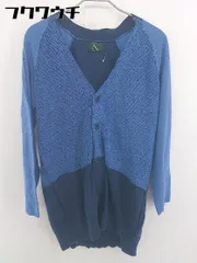 ◇ RNA アールエヌエー 長袖 ニット カーディガン サイズM ブルー系 ネイビー系 レディース  【中古】 【1201240004318】