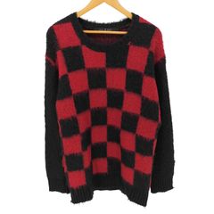 ヨシユキコニシ 90s 雰囲気良い ハーフジップ チェッカー ジャガード 