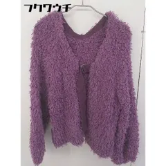 ◇ KBF ケービーエフ URBAN RESEARCH プードル 長袖 ニット カーディガン サイズONE パープル系 レディース  【中古】 【1201270005965】