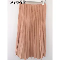 ◇ NOBLE ノーブル ウエストゴム ロング プリーツ スカート サイズ36 オレンジ コーラル系 レディース  【中古】 【1202040000913】