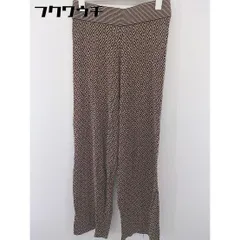 ◇ JEANASIS ジーナシス ウエストゴム 総柄 ニット パンツ サイズ F ブラウン ベージュ レディース  【中古】 【1202070001409】