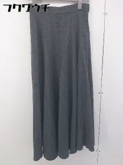 ◇ ROSE BUD ローズバッド チェック ロング フレア スカート サイズM グレー系 レディース  【中古】 【1202050000521】