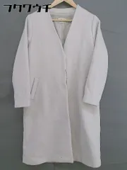 ■ N. Natural Beauty Basic スリット 長袖 ノーカラー コート サイズS アイボリー レディース  【中古】 【1202040003150】