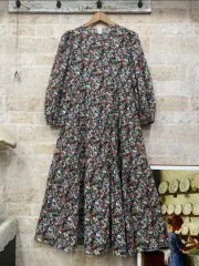 ボリュームスリーブ ティアードワンピース^^ - TIME マージュ サンドロ