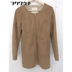 ■ Sonny Label サニーレーベル URBAN RESEARCH 裏ボアファー 長袖 ジップアップ コート サイズ38 キャメル レディース  【中古】 【1202140000929】