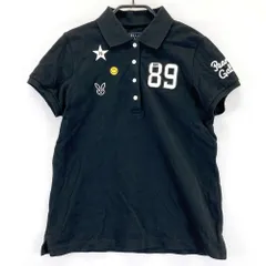 サイズ：0 PEARLY GATES パーリーゲイツ  半袖ポロシャツ ニコちゃん  ブラック系 [240101588194] ゴルフウェア レディース ストスト