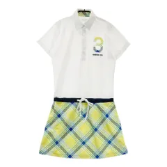 サイズ：L/G ADIDAS GOLF アディダスゴルフ B22028 半袖 ポロ ワンピース チェック柄 ホワイト系 [240101596524] ゴルフウェア レディース ストスト