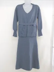 ◇ ◎ fifth フィフス ニット ワンピース ニット カーディガン アンサンブル ブルー レディース  【中古】 【1203070000218】