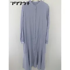 ◇ PLST プラステ バックボタン 長袖 膝下丈 シャツ ワンピース サイズ M パープル レディース  【中古】 【1202230004530】
