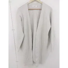 ◇ MOUSSY マウジー コットン ニット セーター 長袖 ロングカーディガン サイズF ライトグレー レディース  【中古】 【1203150014241】