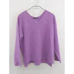 ◇ URBAN RESEARCH ROSSO Vネック 長袖 プルオーバー カットソー サイズF ピンクパープル系 レディース  【中古】 【1203250004333】