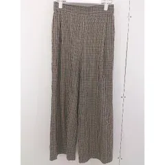 ◇ BEAUTY & YOUTH ビューティアンドユース UNITED ARROWS チェック ワイド パンツ サイズM ベージュ系 レディース  【中古】 【1203240003711】