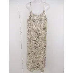 ◇ Bab バブ 総柄 ロング キャミソール ワンピース サイズ 38 ベージュ ブラック マルチ レディース  【中古】 【1203250005415】