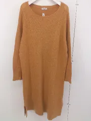 ◇ SM2 サマンサ モスモスモス 長袖 膝丈 ニット ワンピース サイズF オレンジ系 レディース  【中古】 【1203290002092】