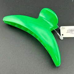 【新品】定価1430円 ヘアアクセサリー ヘアクリップ バンスクリップ 大きめ グリーン シンプル◆