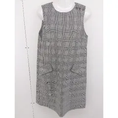 ◇ anatelier アナトリエ チェック ノースリーブ ミニ サロペット ワンピース サイズ36 グレー マルチ レディース  【中古】 【1204070003704】