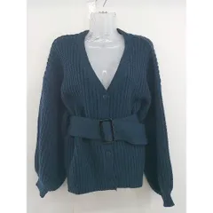 ◇ ◎ select MOCA セレクト モカ 長袖 ニット カーディガン サイズF ネイビー レディース  【中古】 【1204070006828】