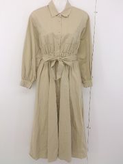 ◇ ◎ RANDEBOO ランデブー 長袖 ロング シャツ ワンピース サイズF ベージュ系 レディース  【中古】 【1204110000830】
