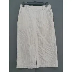 ◇ BEAUTY & YOUTH フロントスリット コーデュロイ 膝下丈 タイト スカート サイズ S ライトベージュ レディース  【中古】 【1204090001056】