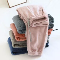 ベロア ルームウェア 未使用 パンツ 裏起毛 あったか レディース メンズ パジャマ ロングパンツ 単品 部屋着 寝間着 冬 寝巻き 快適 大きいサイズ 暖かい 柔軟 無地 ふわふわ もこもこ ウエストゴム 女性 男性xiaokb104