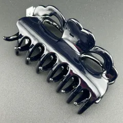 【新品】ヘアアクセサリー ヘアクリップ バンスクリップ 大きめ ブラック シンプル◆