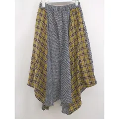 ◇ JEANASIS ジーナシス チェック 切替 ロング フレア スカート サイズF マルチ レディース  【中古】 【1204140001487】