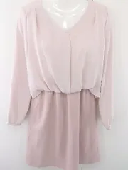 ◇ ◎ INDEX インデックス タグ付き 長袖 膝丈 ワンピース サイズM ピンク系 レディース  【中古】 【1204130004375】