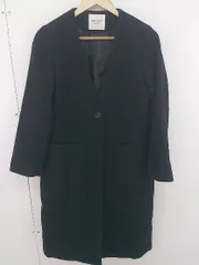 ■ FREAK'S STORE フリークスストア 長袖 ロング ノーカラー コート サイズS ブラック レディース  【中古】 【1204150005529】