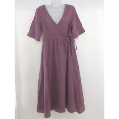 ◇ merlot メルロー 五分袖 ロング ワンピース パープル系 レディース  【中古】 【1204140003580】のサムネイル