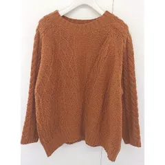 ◇ select MOCA セレクト モカ 長袖 ケーブルニット セーター サイズM オレンジブラウン レディース  【中古】 【1204180000976】