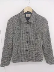 ◇ Aylesbury アリスバーリー 千鳥格子 長袖 ジャケット サイズ9 オフホワイト ブラック レディース  【中古】 【1204220001796】