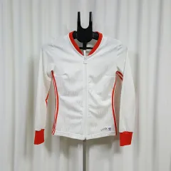 アディダス レディース オリジナル ジャージ 白 レッド LINE 90