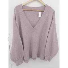 ◇ KBF ケービーエフ URBAN RESEARCH Vネック サイドスリット 長袖 ニットセーター サイズF ピンク 系 レディース  【中古】 【1204250008970】