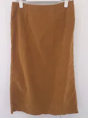 ◇ BEAUTY & YOUTH UNITED ARROWS フェイクスウェード 膝下丈 タイト スカート サイズ M キャメル レディース  【1204260006331】