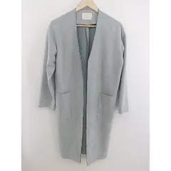 ◇ Discoat ディスコート エコスウェード ガウン ノーカラー ジャケット サイズM グレー レディース  【中古】 【1204270006864】
