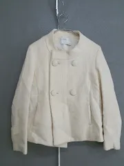 ◇ IENA イエナ ハイネック ダブルボタン ウール ニット 長袖 コート アイボリー レディース  【中古】 【1204300000503】のサムネイル